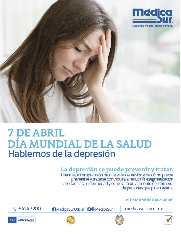 Cartel alusivo al Día Internacional de la Salud 2017, con el tema Depresión
