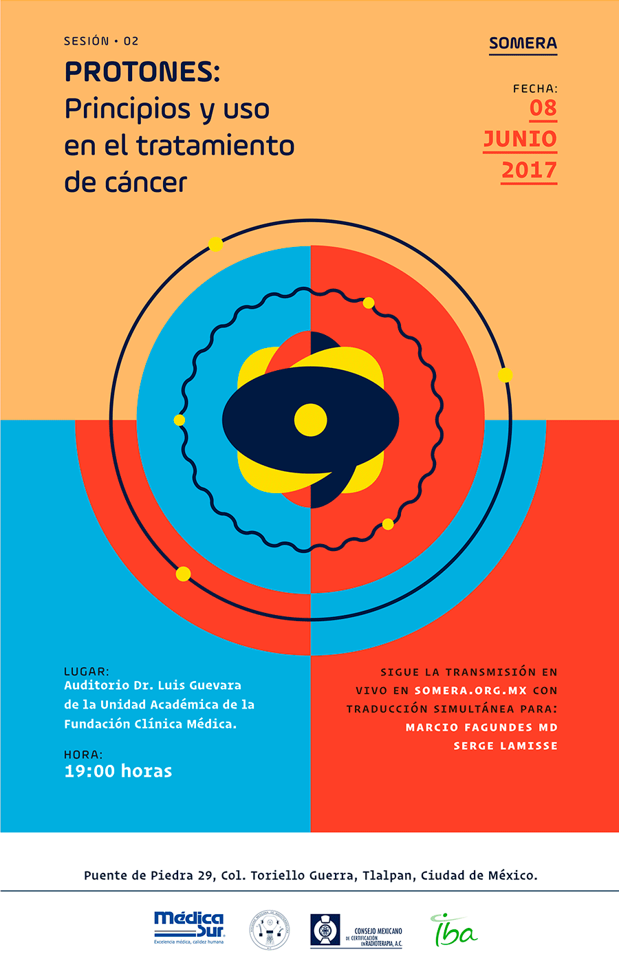 Invitación al evento de Somera: Protones, principios y uso en el tratamiento del cáncer