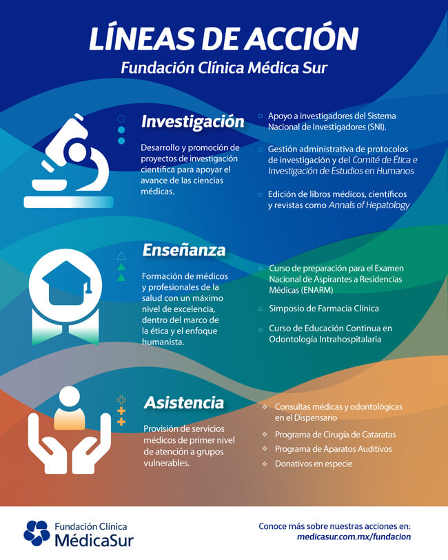 Líneas de acción Fundación Clínica Médica Sur