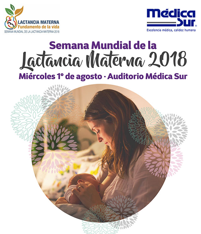Cartel de la Semana Mundial de la Lactancia Materna 2018 Médica Sur