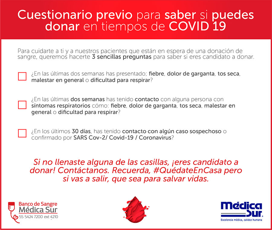 Deseas donar sangre?